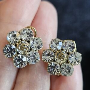 Gucci Crystal Gold Floral Earrings